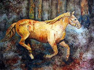 Cheval en forêt